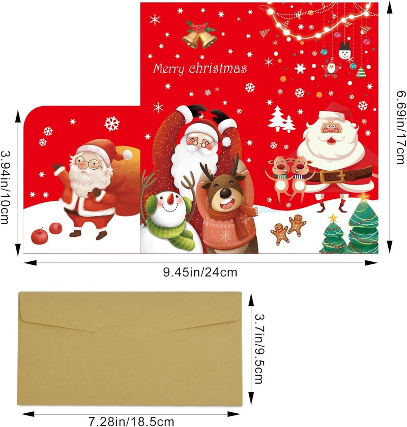 fibevon Christmas Money Holder for Cash with Envelopes - 30-Pack of Christmas Cards with Envelopes for Cash Gifts for Xmas, New Year, and Holiday Decorations - Image 2